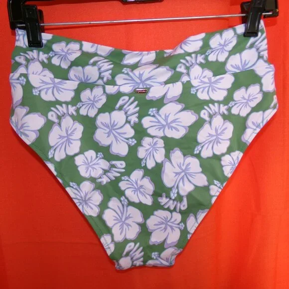 VS Pink Crossover Waist High Rise Bikini Bottom Sz L - Picture 11 of 12